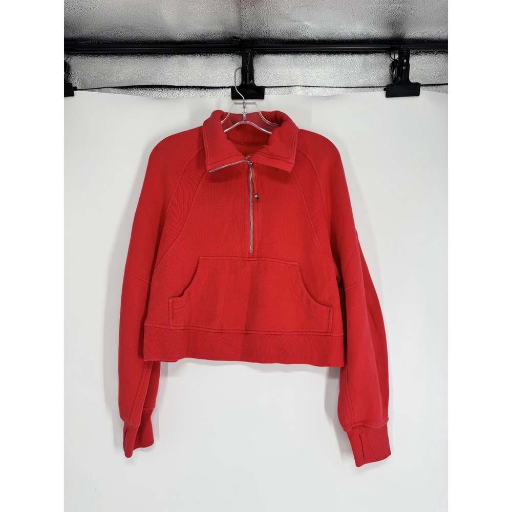 Lululemon Scuba Oversized Funnel Neck 1/2 Half Zip Carnation Red XS/S Sweatshirt